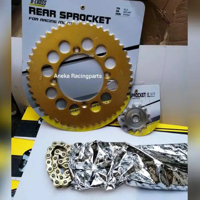 Gir set klx 150 dtracker 150 520 Dcross / gear set klx 150 tebal 520