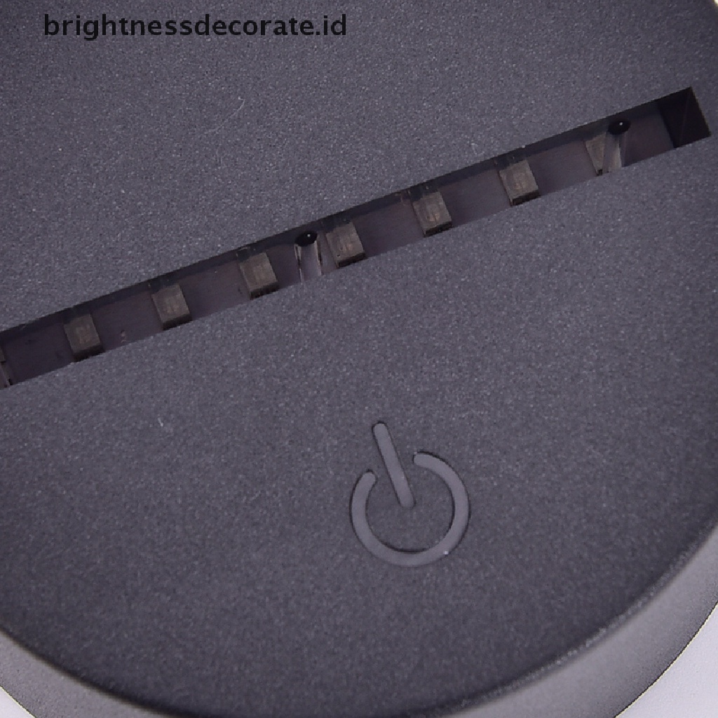 (birth) Base Lampu LED 3D 7 Warna Dengan Kabel USB
