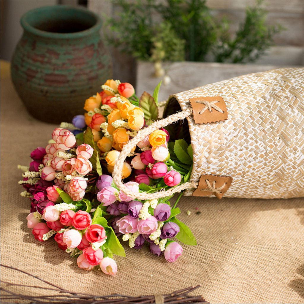 MYSTYLE BUNGA PLASTIK ROSE C15 1 TANGKAI = 13 PCS BUNGA MAWAR HIAS ARTIFICIAL BUNGA ARTIFISIAL MURAH-2