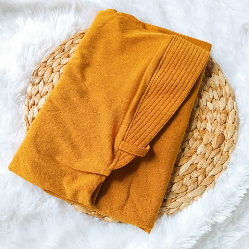 (AL-DHANS BERGO PED) HIJAB INSTAN BERGO PAD - JILBAB BERGO AD - JERSEY IRISH-Kunyit