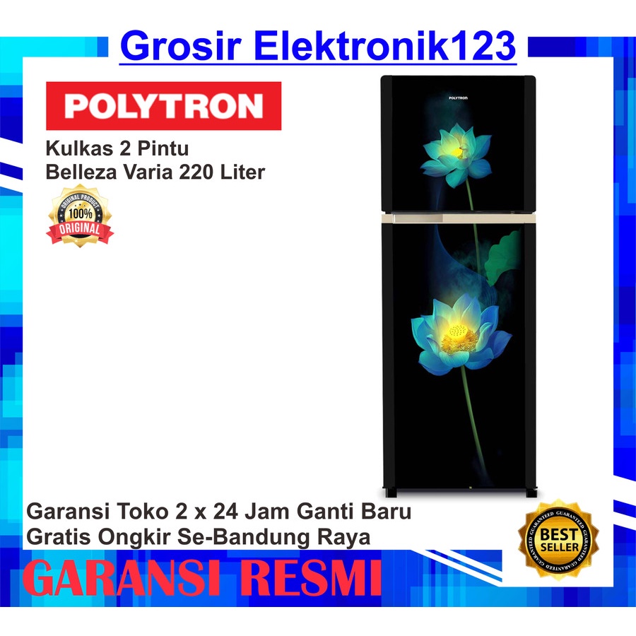 KULKAS POLYTRON Kulkas 2 Pintu Belleza Varia 220 Liter PRM 23OLX