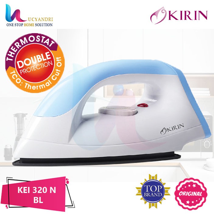 KIRIN ELECTRIC IRON KEI-320N ORIGINAL Setrika Seterika Gosokan Baju Pakaian