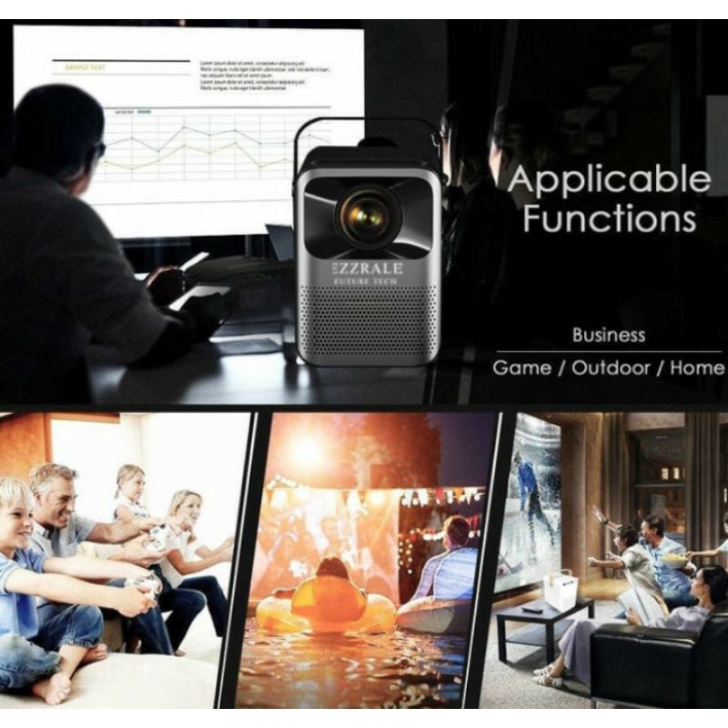 PROYEKTOR SMART ANDROID MINI FULL HD Ezzrale 3000 LUMENS