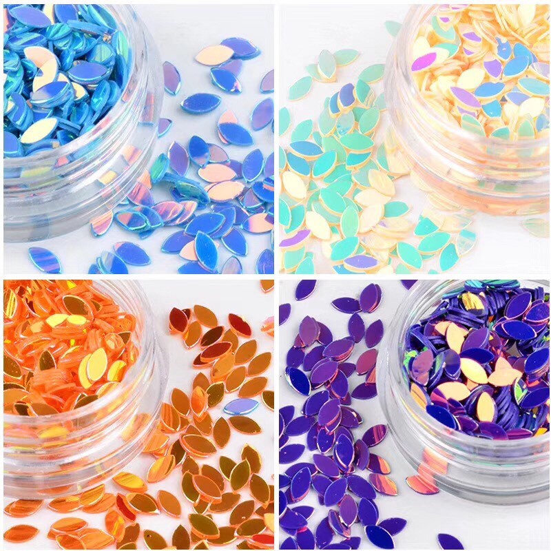 Rhinestone manik glitter nailart nail art 12 pcs warna Produk Good Quality