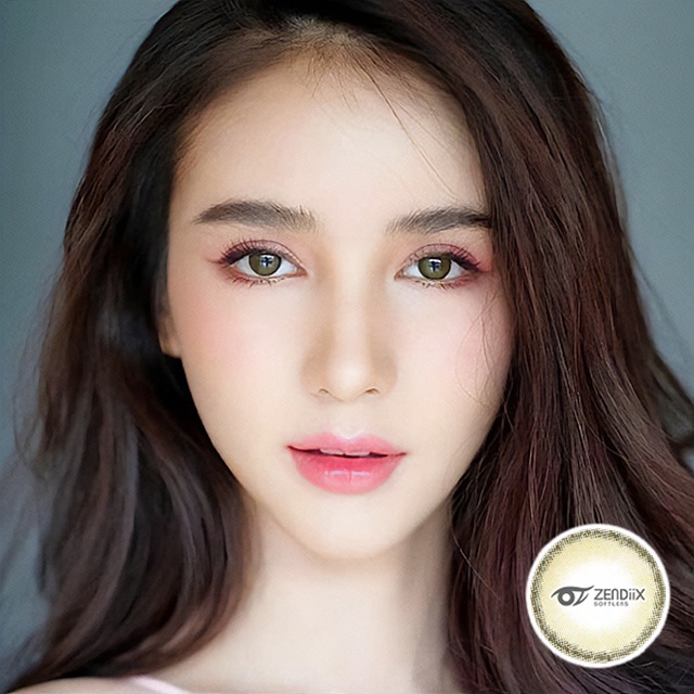 Softlens MINI OLIVIA warna GREEN Normal Beda Minus