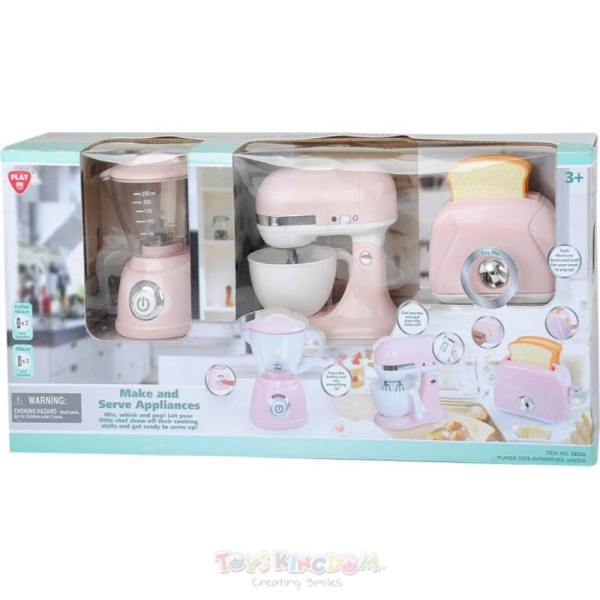 MAINAN BLENDER MIXER TOASTER ANAK SET PINK Murah