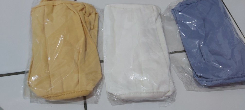 Masker Kain Kaos Nyaman, 2 Lapis Bisa Selip Tissue