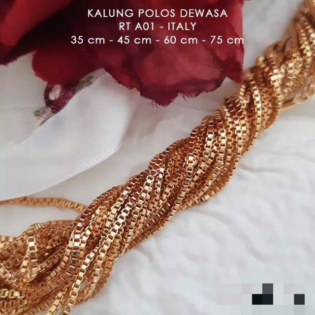 Kalung itali gold motif emas 24k