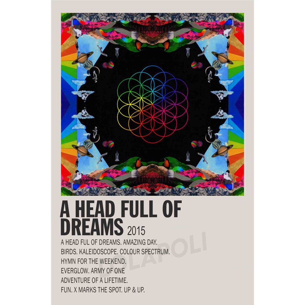 Poster Cover Album A Head Full of Dreams - Coldplay