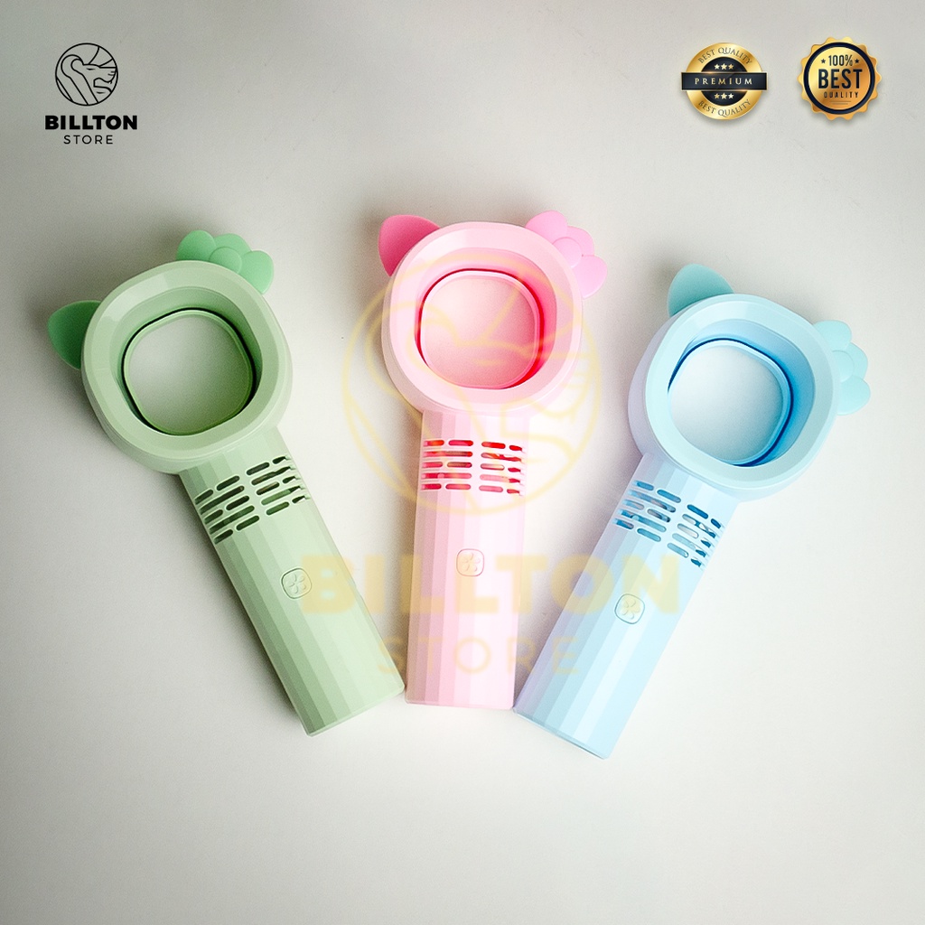 Kipas Angin Mini Portable Bladeless / Cute Mini Fan USB Rechargeable