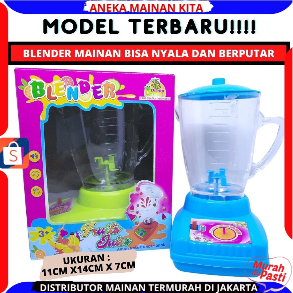 Mainan Blender anak edukasi perempuan murah dan terlengkap menggunakan baterai