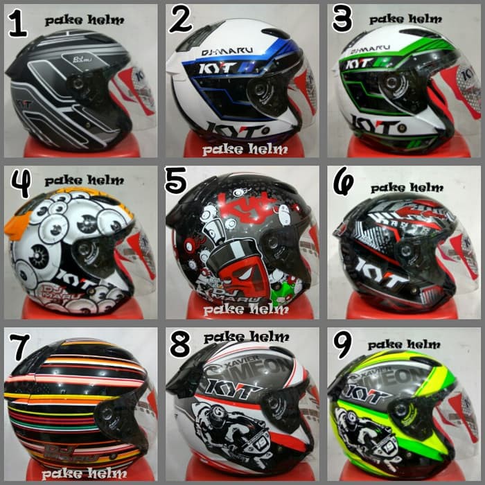 HELM KYT DJ MARU MOTIF PART 2 HALF FACE DJMARU HALFFACE