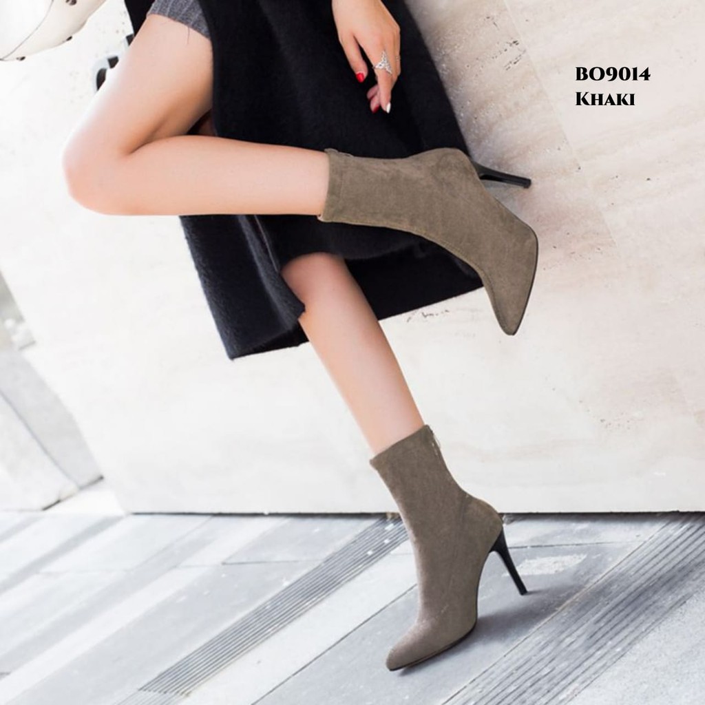 PRF Sepatu Heels Boots Korea BO9014