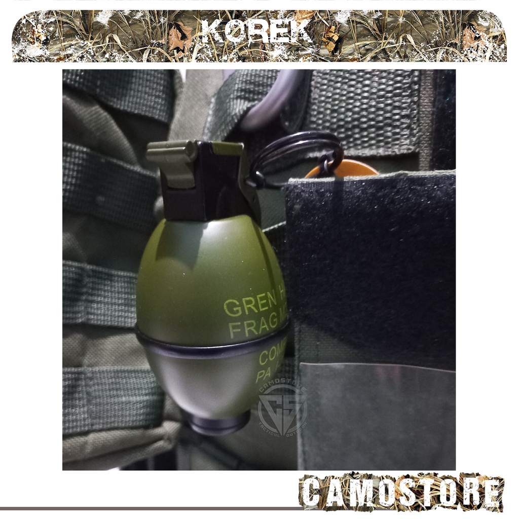 Korek Api Gas Bara Unik Granat Army isi ulang