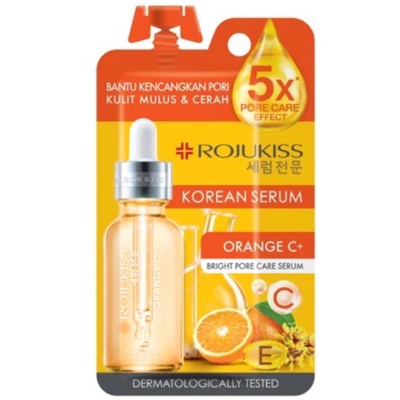 &lt;ck.bx&gt;rojukiss orange c+ bright pore care serum -- serum wajah rojukiss pore care