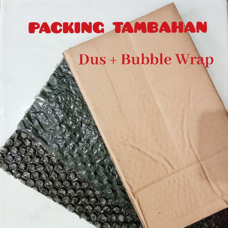 

Packing Tambahan Dus + Bubble Wrap untuk Paper Bag