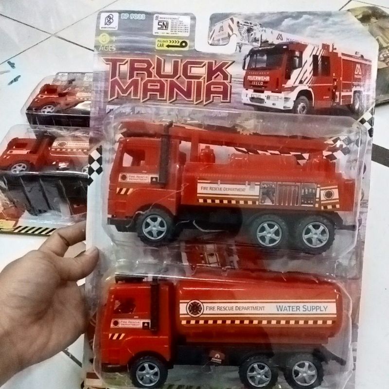 BP9033 - Mainan Truk PMK Pemadam Kebakaran isi 2 PC BP 9033