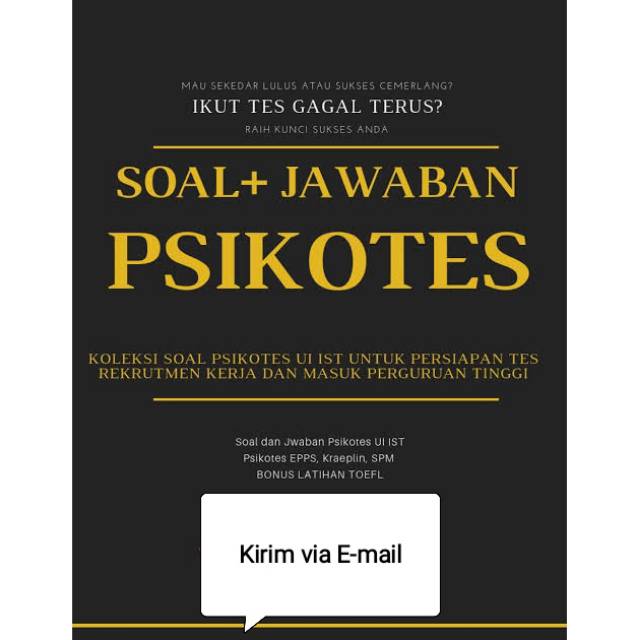 Soal Psikotes Ui Ist 2018 2019 Bonus Toefl Shopee Indonesia