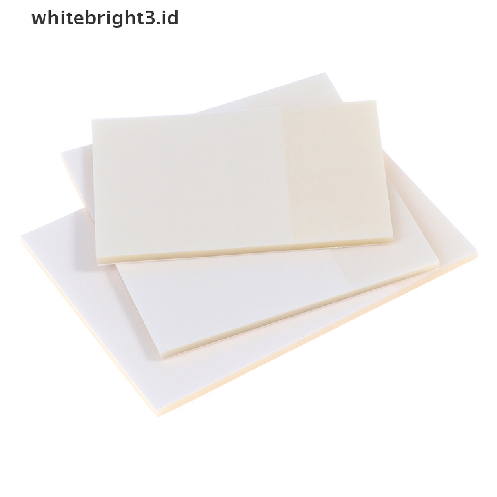 (whitebright3.id) 50 Lembar Kertas Memo Sticky Note Transparan Anti Air