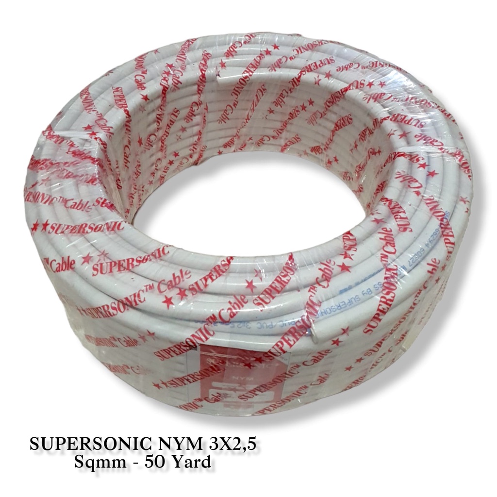 Kabel Listrik Tembaga Kabel NYM 3x2.5 Supersonic Kabel Tunggal Kabel Kawat Kabel Lidi 45m 45 meter