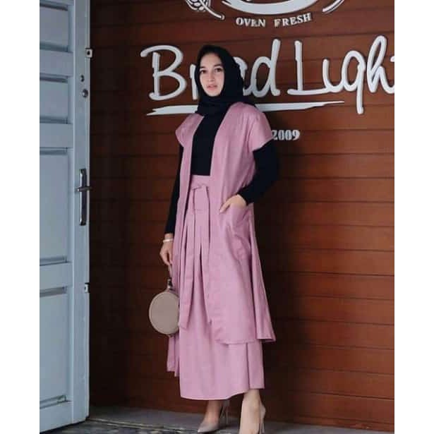 ROK/BLAZER/OUTER PANJANG/OOTD REMAJA/BAJU/KARDIGAN/KOREAN STYLE/BAJU 3 IN 1/WANITA HIJAB/KONDANGAN