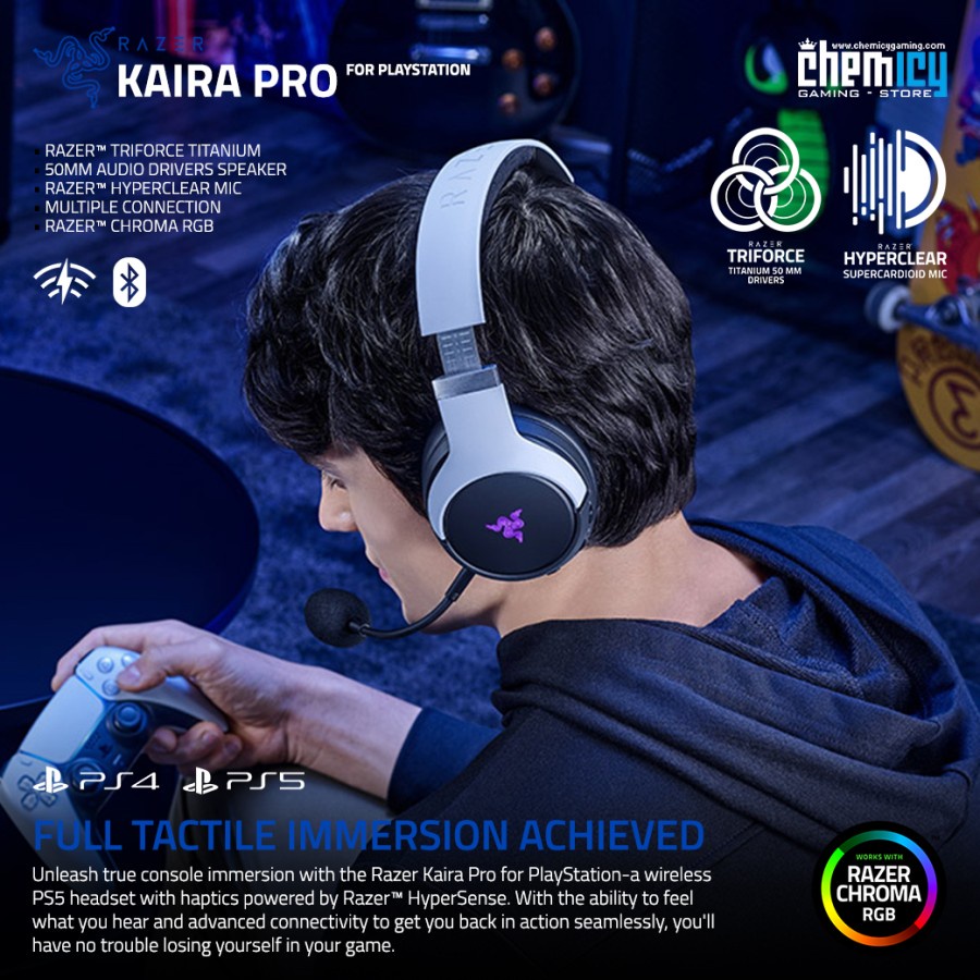 Razer Kaira Pro for PlayStation 5 Wireless Gaming Headset