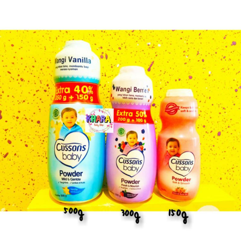 Bedak Cussons Baby / Bedak Bayi Tabur 500gr (350+150gr) Extra 50%