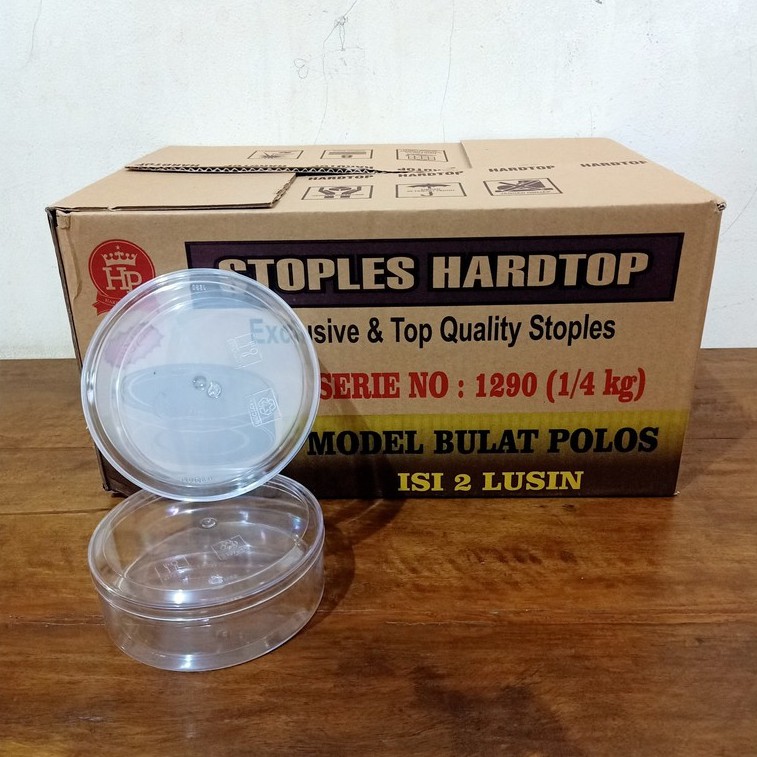 Toples Kue Kering Plastik Hardtop 1290/Lingkaran - 250 gr