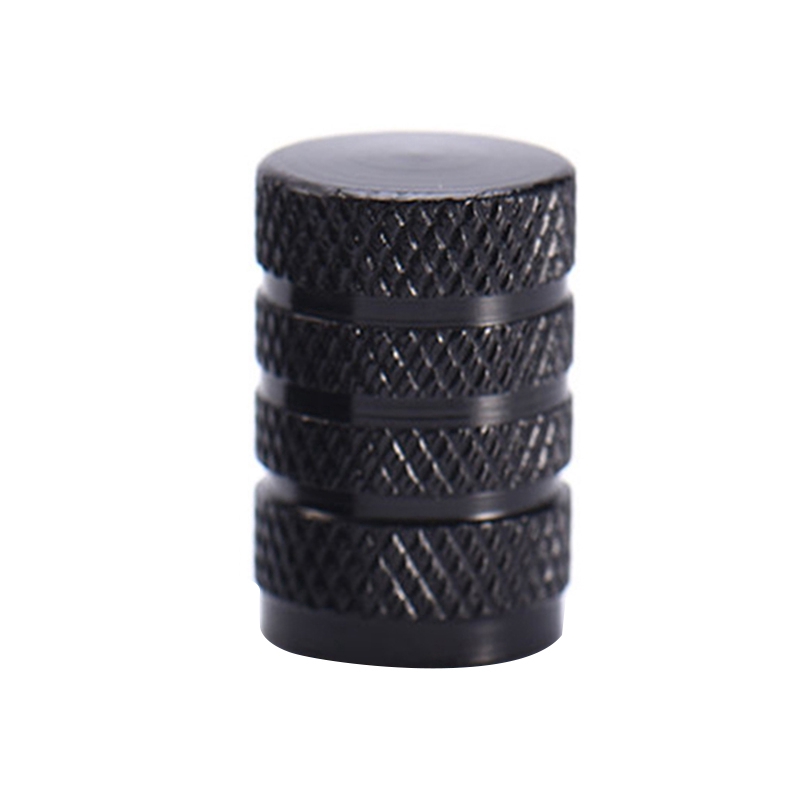 4PCs Black Durable Aluminium Alloy wheel tire valve stem caps