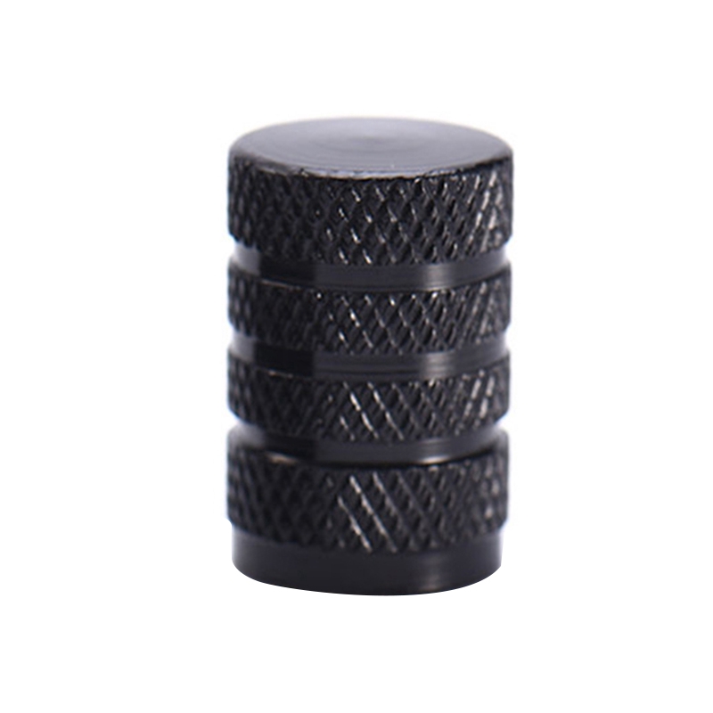 4PCs Black Durable Aluminium Alloy wheel tire valve stem caps