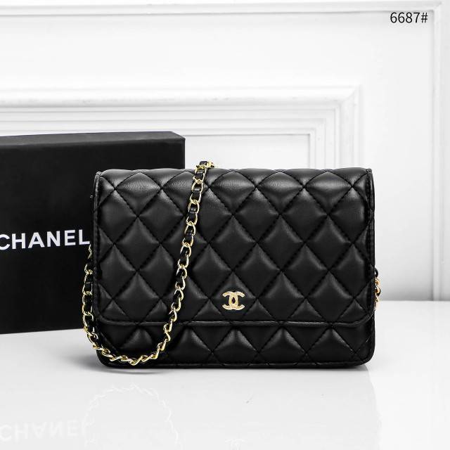 CHANEL WOC GHW LAMBSKIN WITH BOX 6687