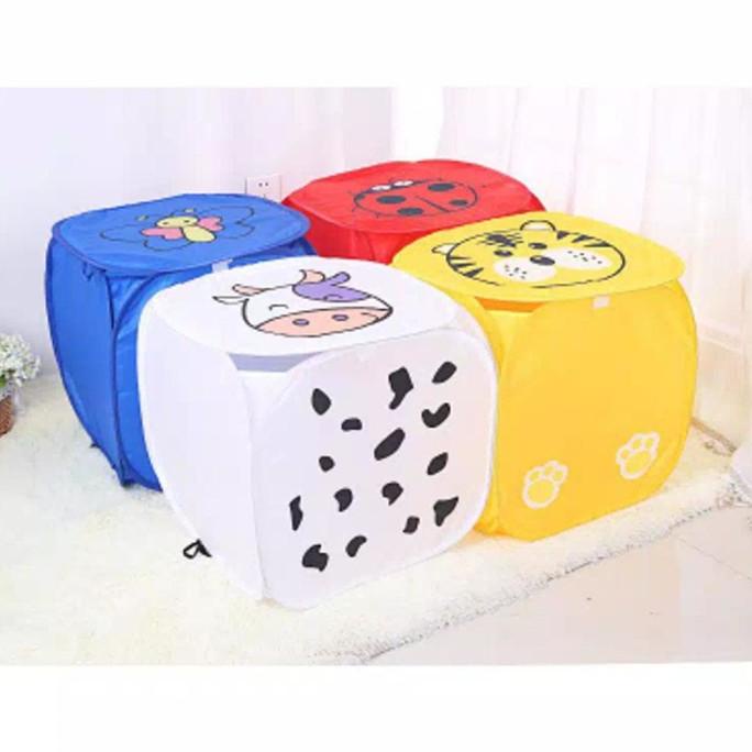 [Ready] New Karakter Jumbo Model Kotak Keranjang Laundry Lipat Baju Kotor [S41D0]