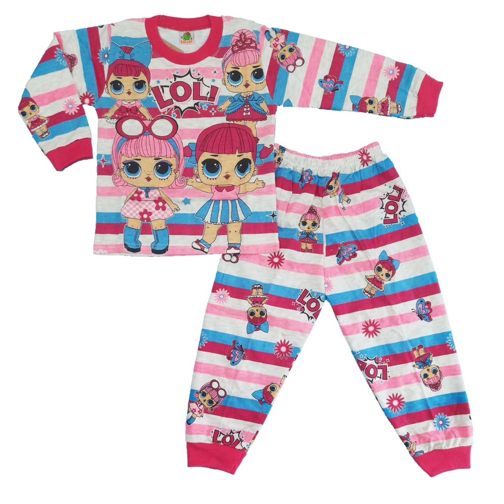 SETELAN PIYAMA / BAJU TIDUR ANAK MEREK KAKUGO " LOL"