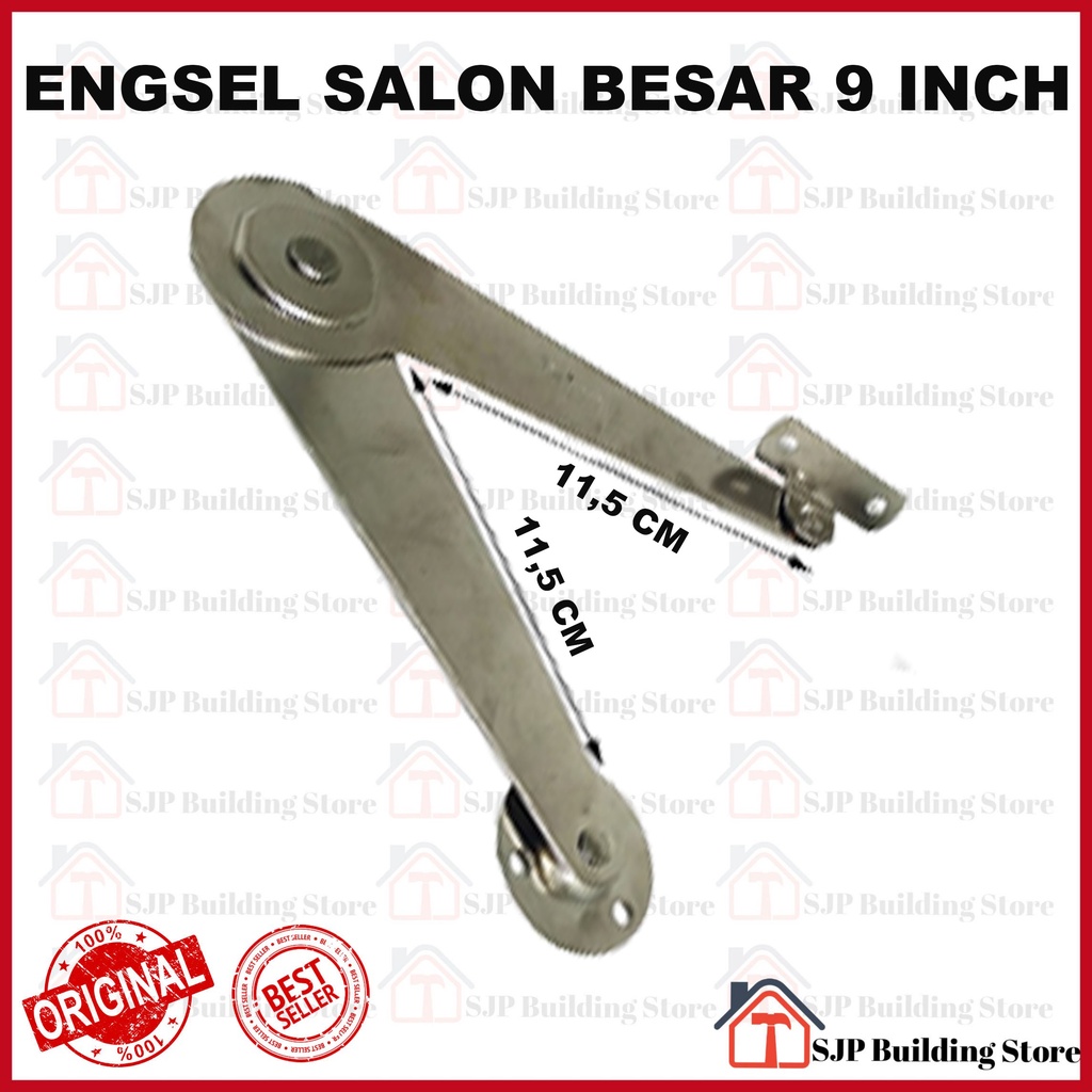 IGM Engsel Salon Stainless 9 inch Besar Tebal Awet Engsel Sikutan Jendela Besar Lemari