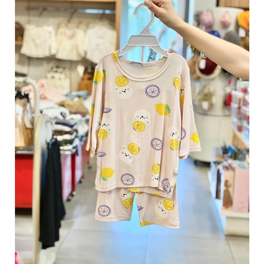 Piyama Anak 7/8 Full Print Bunny Lemon - House of Pijamas