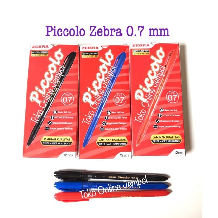 

Limited 12Pcs 0.7 Pulpen Piccolo Zebra Semi Gel Ink Pen 0,7 Ballpoint Atk889Zb Hemat