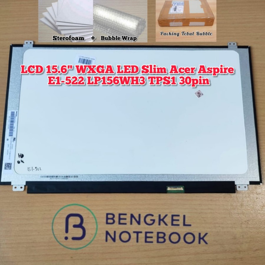 LCD 15.6&quot; WXGA LED Slim Acer Aspire E1-522 V5-571 LP156WH3 (TP)(S2) Slot Kecil 30 Pin