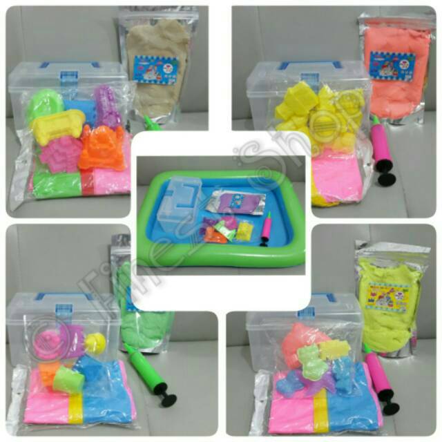 PROMO MURAH!! Paket Box Hemat Pasir Ajaib Magic Amazing Sand Mainan Edukasi Anak