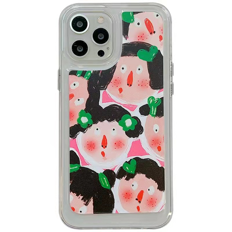 Case Akrilik Transparan 13 Pro 13prm Motif Wanita Lucu Untuk iPhone 11 7Plus 8Plus Xr XS 13 12 Pro Max