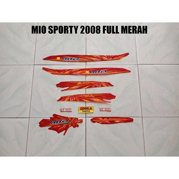 striping lis yamaha mio sporty 2008 mio smile 2008 full merah marun