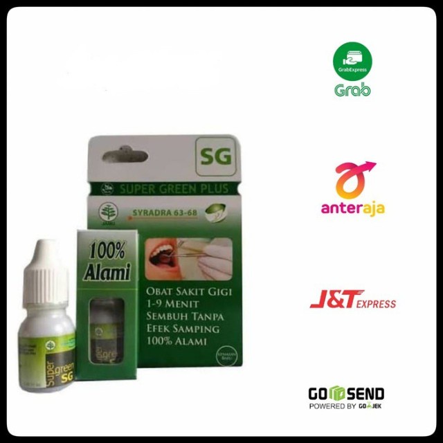 ✈TERBATAS❤ Obat Sakit Gigi Berlubang Anak Dewasa Super green plus SG Asli