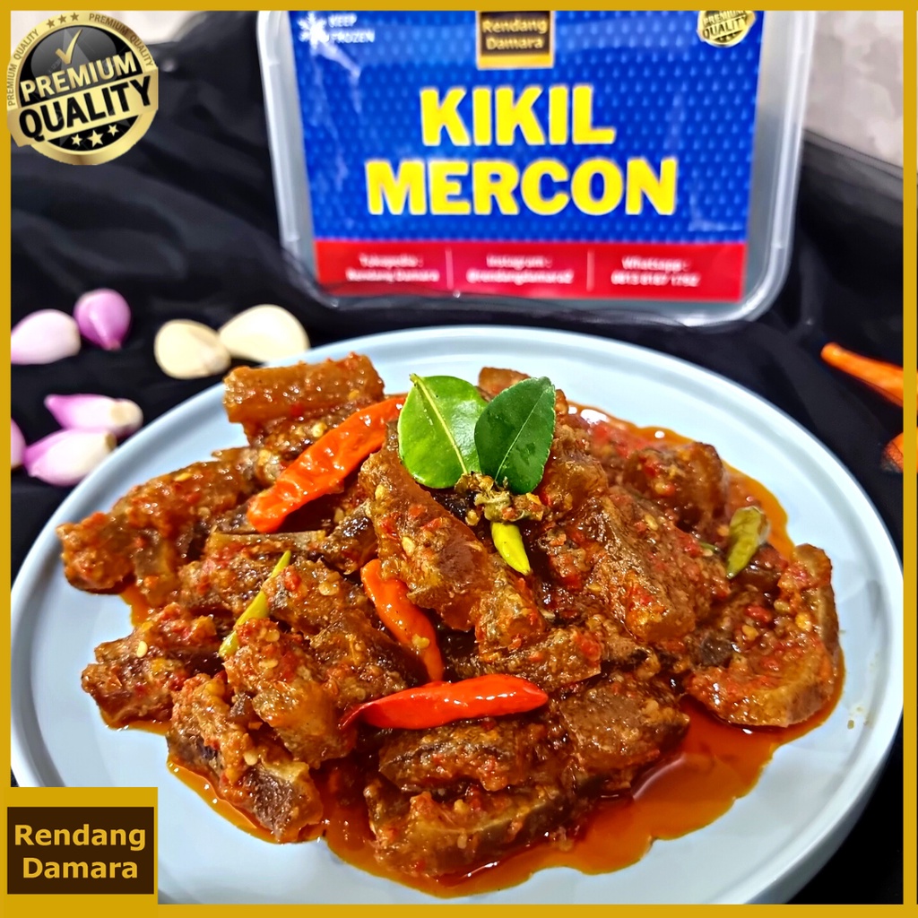 

KIKIL MERCON ENAK EMPUK SEDAP MERESAP KEMASAN VACUUM 220 GR RENDANG DAMARA