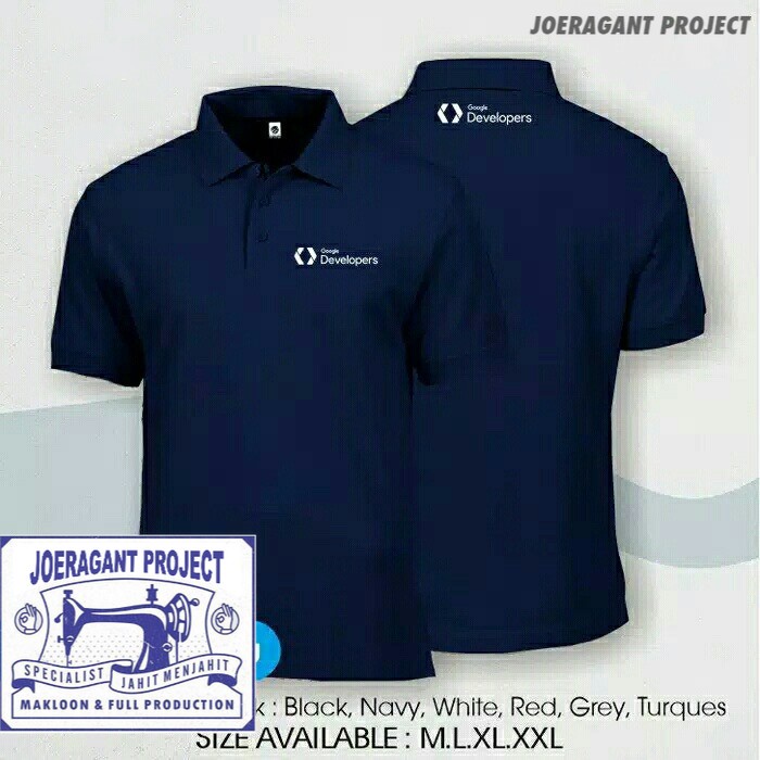 polo shirt google developers premium / kaos kerah google developers premium JP