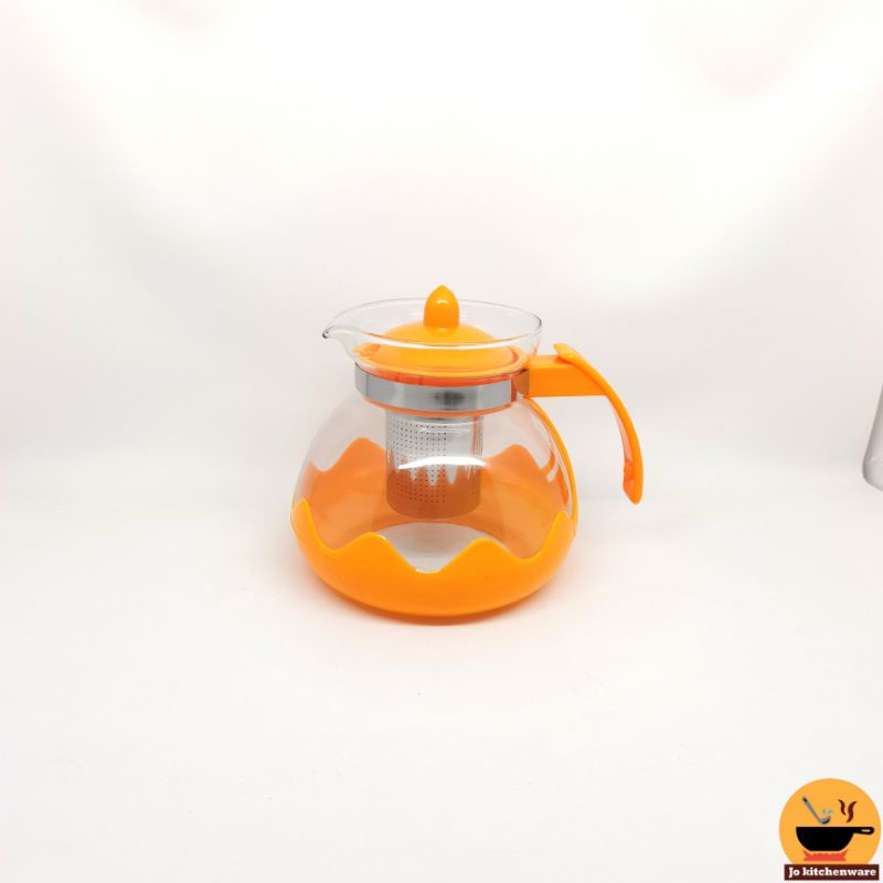 Teapot 1500 ml teko kaca dengan saringan stainless model uniq 303 B