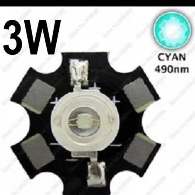 Led 3w cyan 3watt dg pcb star hpl
