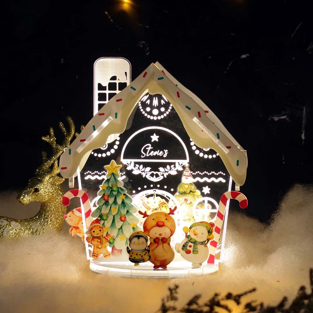 Lampu Tidur Akrilik Christmas 3D Theme