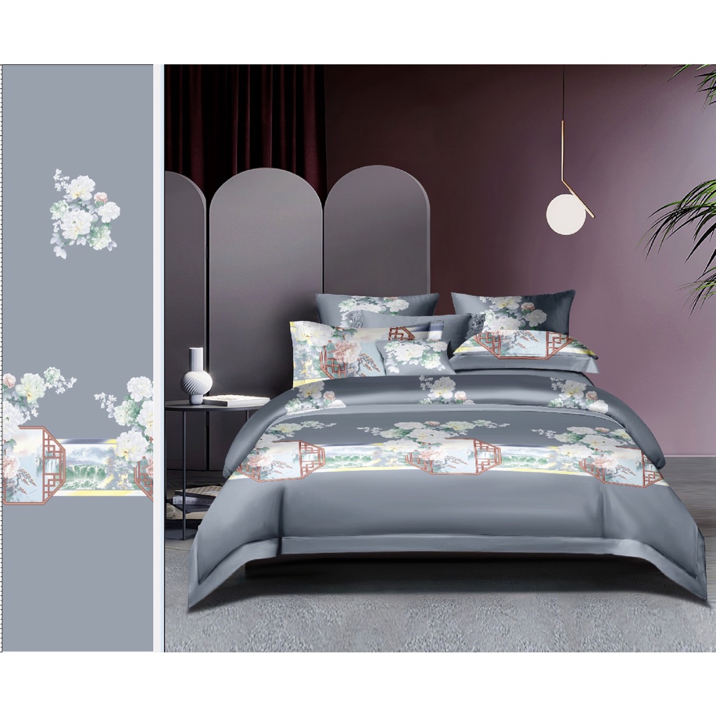 Kain Sprei Katun Jepang Jasmine Gray