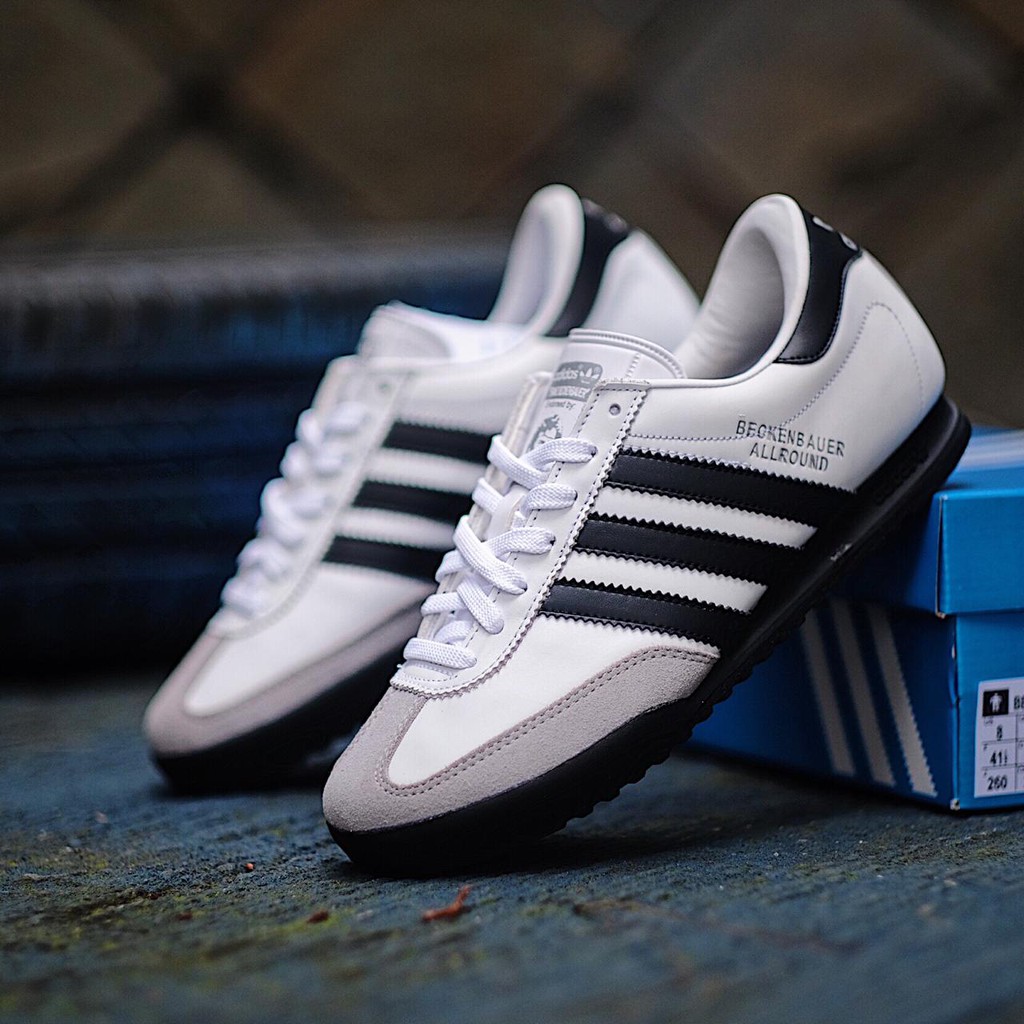 SEPATU ADIDAS BECKENBAUER COLLEGIATE ALLROUND WHITE BLACK ORIGINAL