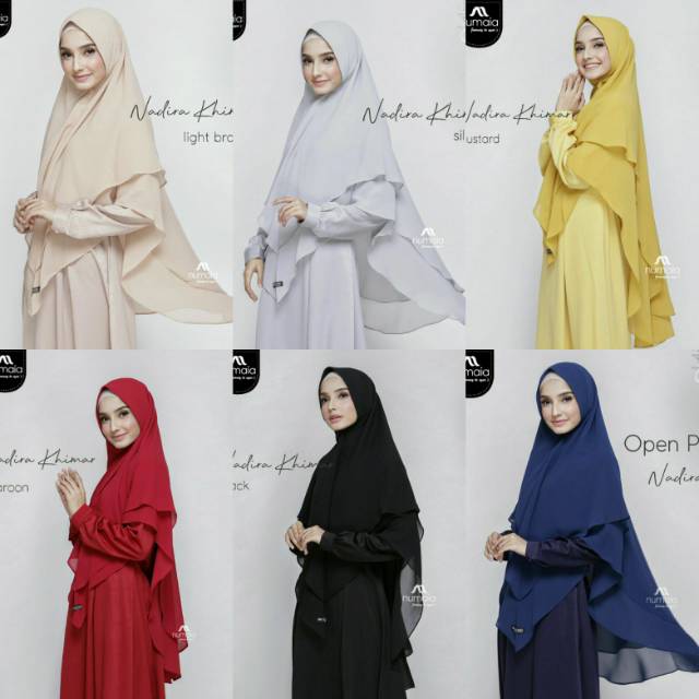 HIJAB/JILBAB/KHIMAR DUA LAYER NADIRA SERIES BY NUMAIA HIJAB