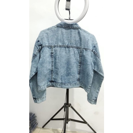 JAKET JEANS DENIM WANITA HIGHT QUALITY // OVERSIZE JAKET JEANS WANITA SAKU GENTONG